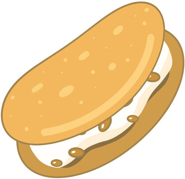 Thai coconut crepe with sugar and sesame filling (Khanom Tang Taek)