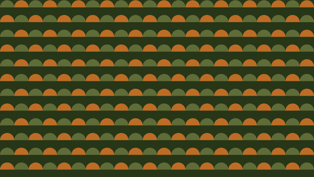 Autumnal Half-Circle Patterned Background