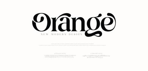 Elegant Modern beauty font alphabet logo. Typography beautiful luxury minimal elegant serif fonts fashion wedding vintage retro logos. vector illustration  © Spidey 