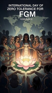 International day of zero tolerance for fgm unity and support visual