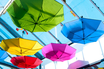 colorful umbrellas in the sky © RustanAllen