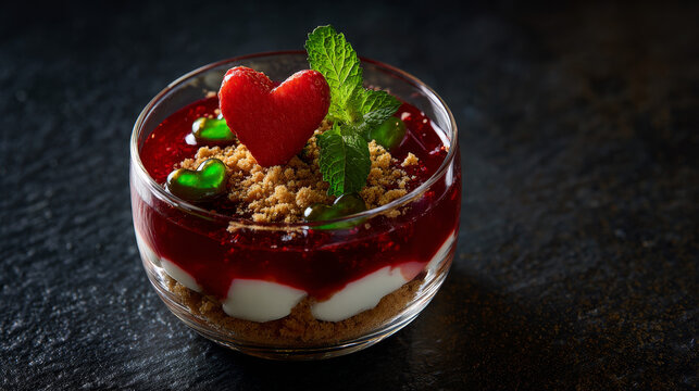 a fresh straberry youghourt for dessert