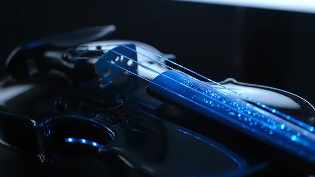 Futuristic Lightsaber Hilt with Blue Blade.