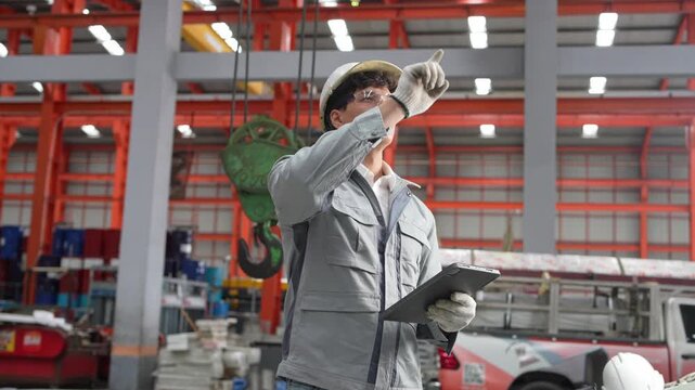 Quality control inspection process manufacturing facility image series industrial environment close-up view technical overview
