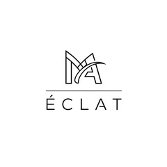 Fototapeta premium Elegant fashion logo with MA Éclat branding