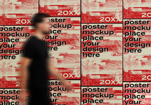 Outdoor Street Poster Advertising Mockup