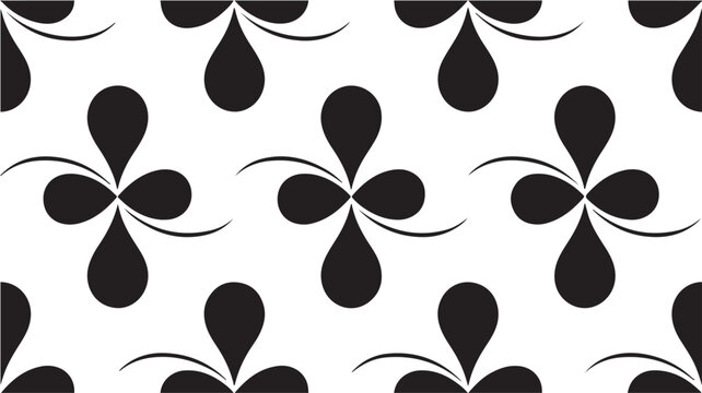 Black Fleur-de-lis Pattern On White Background For Design Templates