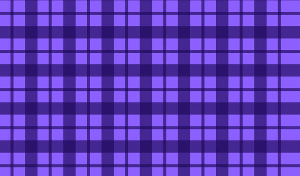 Purple Gingham Check Pattern Seamless Fabric Background Grid Textile Texture for Design