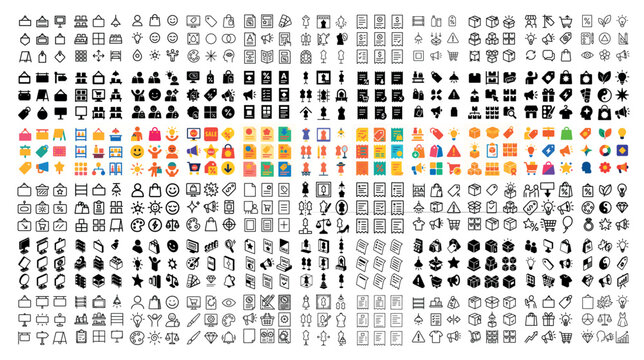 Interface icons with folder lock calendar colorful