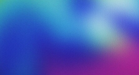 Obraz premium Vibrant blue and purple grainy gradient background featuring neon light effects and artistic noise texture for futuristic digital media projects