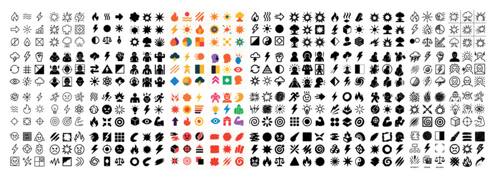 Weather icons with sun cloud moon flat line