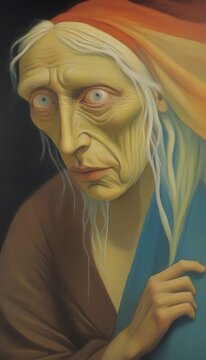 Older woman illustration