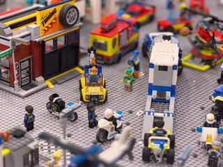 Obraz premium Lego emergency city scene