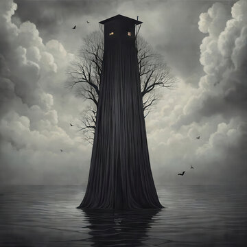 Strange tower with roots