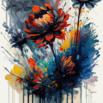 Abstract flower art
