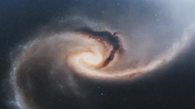 Edge-on view of a spiral galaxy with a thin disk and central bulge.