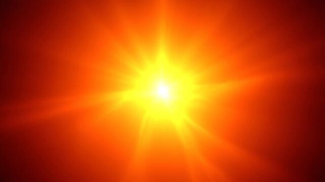 Vibrant Orange Sunlight Solar Flare.