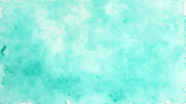Vector Aqua green watercolor abstract dreamy strokes express tranquility and airy vibes with artistic splashes evoke subtle beauty