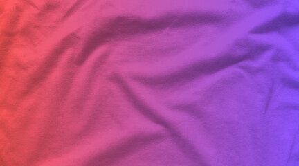 Fototapeta premium Abstract wrinkled fabric texture and cloth texture background with colorful gradient, soft folds and smooth textile pattern, modern aesthetic backdrop for web banners, wallpapers and creative design