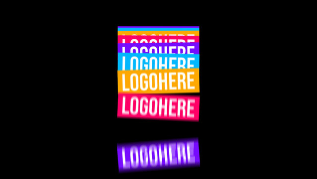 Kinetic Box Logo 03 Loop &ndash; Seamless Geometric Frame Logo Animation, Infinite Loop Branding Intro, Modern Kinetic Motion Graphics for Social Media and Promo