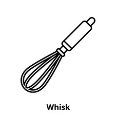 Fototapeta premium Detailed Line Art Illustration of a Kitchen Whisk for Culinary Purposes.
