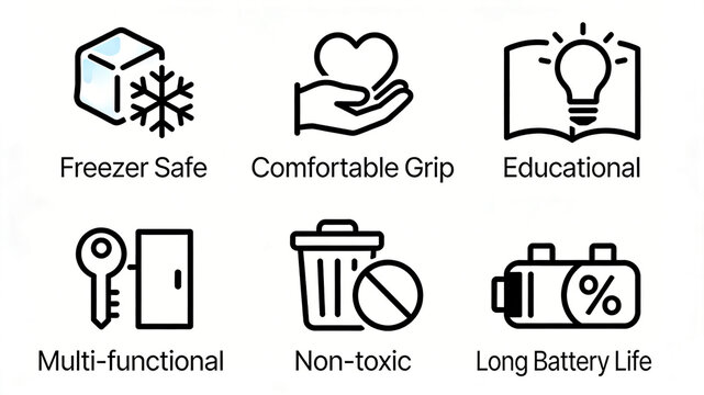 A multifunctional icon that can freeze and prevent slipping, is non-toxic for education, and has a long battery life. It is safe and educational for mother and baby products, and promotes early 