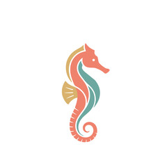 Obraz premium Elegant seahorse floating delicately in the ocean vector illustration
