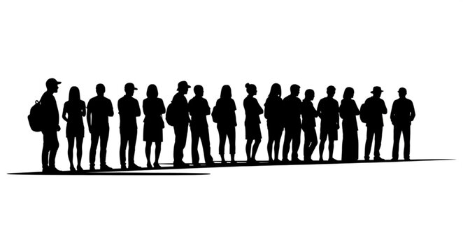 Silhouette of a Crowd - A Study in Form and Unity.