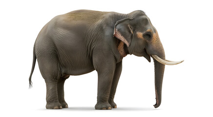 Obraz premium Elephant Wildlife Animal Isolated on White Background African Mammal Large Animal