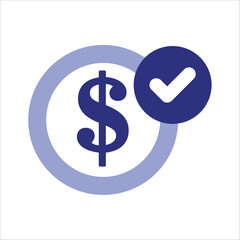 Fototapeta premium paid icons. simple colored vector illustration