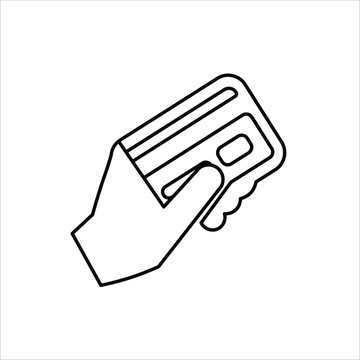 payment icons. simple line vector illustration