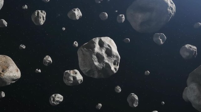 Asteroids in Orbit: Dactyl Moon Around Asteroid Ida