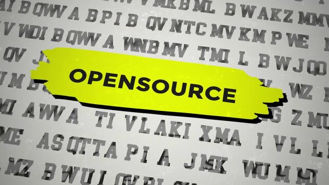 Open Source Title Font Change Animation With Yellow Highlighted Text