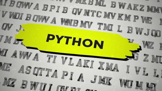 Python Title Font Change Animation With Yellow Highlighted Text