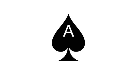Fototapeta premium Black Spade Playing Card Suit Symbol.