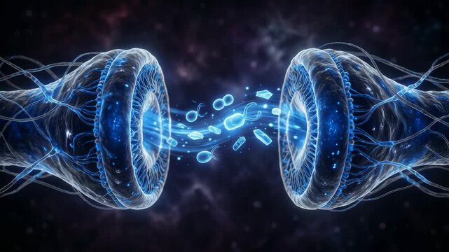 Synapse Transmission Between Neuron Cells with Energy Particles