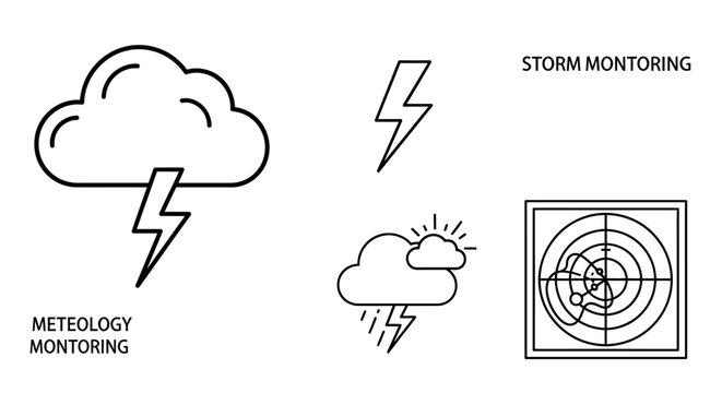 Weather storm monitoring radar system.
