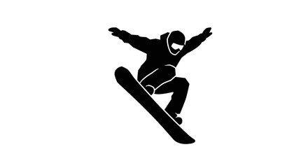 Fototapeta premium Snowboarder in mid air trick.