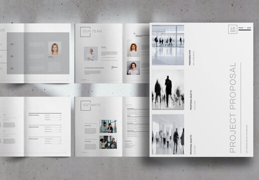 Gray Elegant Business Project Proposal Brochure Layout