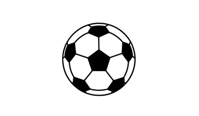Fototapeta premium Black and White Football and Soccer Ball Icon Vector Illustration 2024