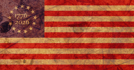 Vintage American flag 250 anniversary patriotic background