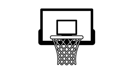 Basketball hoop with net and backboard. © nuha