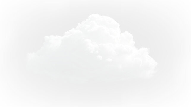 Cloud floating above a white background during the day with no visible objects nearby