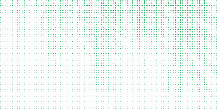 Green Plus Sign Halftone Pattern Gradient White Background, Fading Green Cross Shape Abstract Texture Background