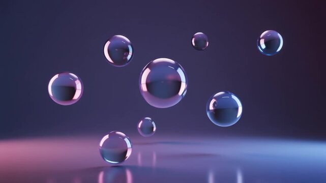 柔らかな光を反射して宙に浮くミニマルなガラスの球体