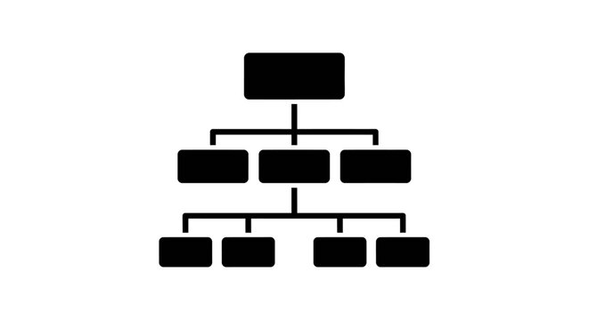 Black flowchart diagram with rectangles.