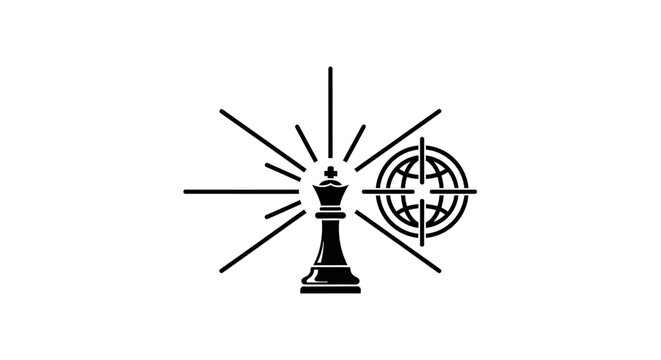 Chess King Piece Strategy Game Symbol.