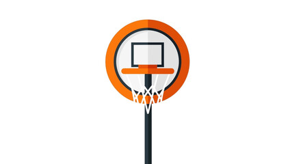 Basketball hoop with orange rim. © alvin