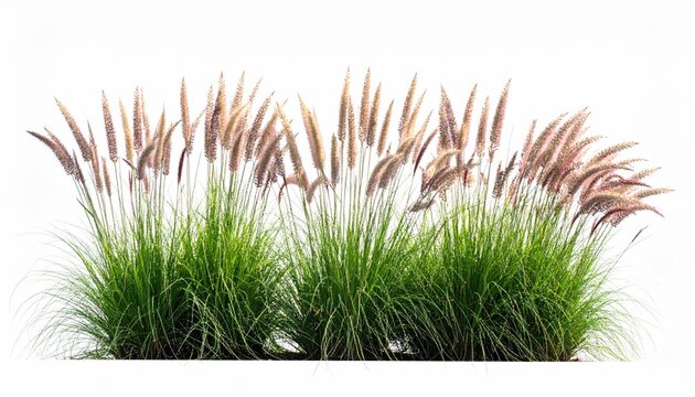 ornamental grass isolated on white background 