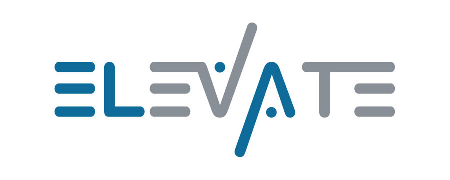 word mark elevate logo design, elevate business consulting graphic icon symbol vector